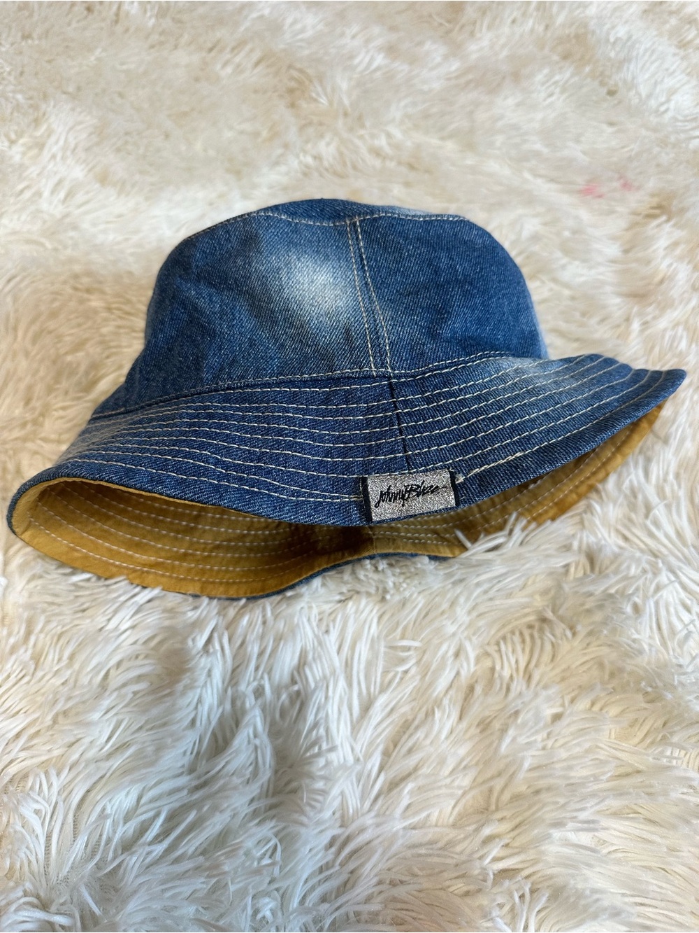 Vintage Johnny Blaze reversible Denim Bucket Hat